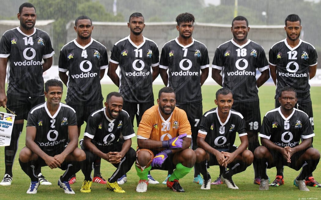 The Ba team pose before an OFC Champions League clash.