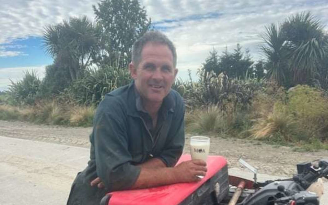 Sam Lampe on his Methven dairy farm.