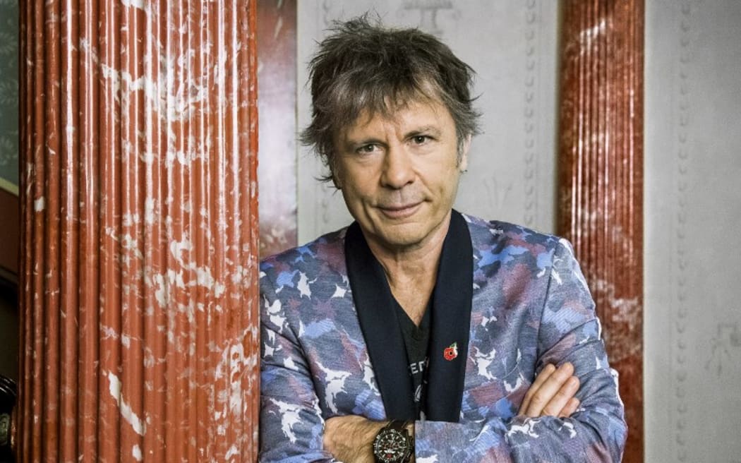 Bruce Dickinson, lead singer of the English heavy metal band Iron Maiden.