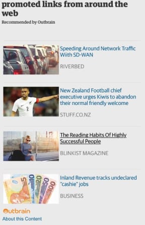 What recommendation engine picks from the web.