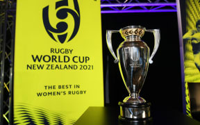 The Women's Rugby World Cup trophy.
RWC 2021 New Zealand.