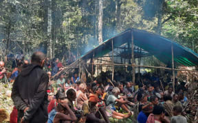 West Papuans displaced by armed conflict in Bintang Mountains regency, October 2021.