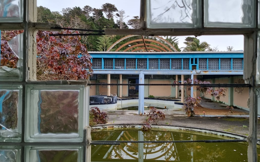 Waiwera Thermal Resort the day demolition crews move in on 14 August, 2023.