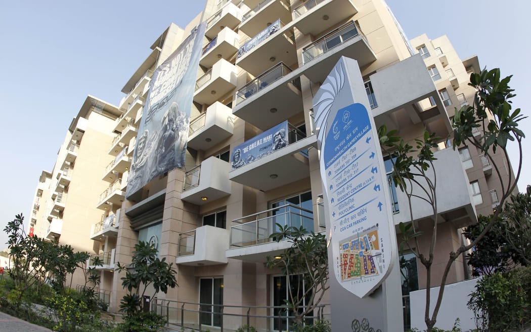 The games village in Delhi, which was criticised for its standards.