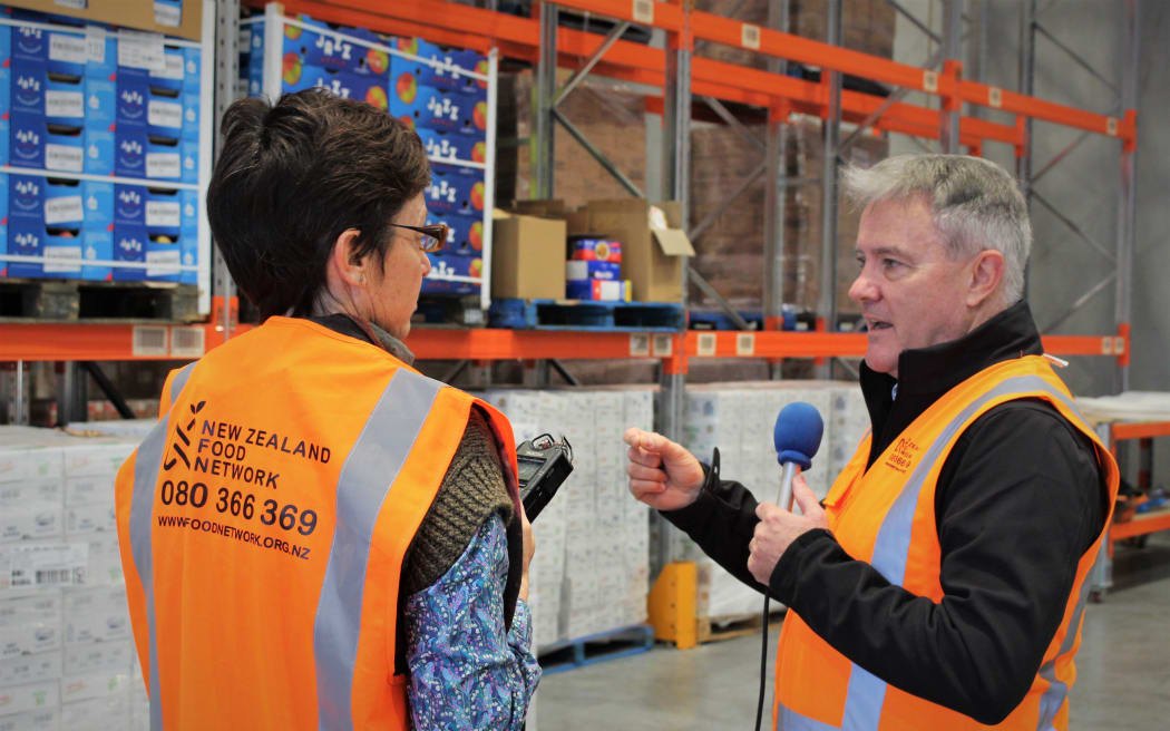 New Zealand Food Network CEO Gavin Findlay talks to The Detail's Sharon Brettkelly in the charity's south Auckland warehouse.