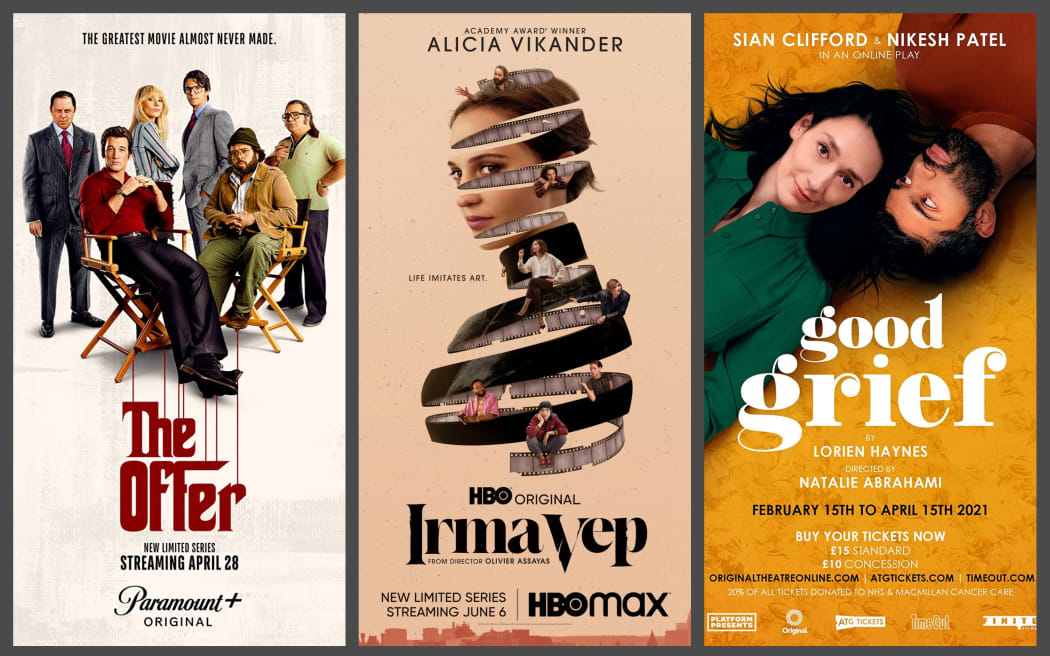 Posters for The Offer, Irma Vep and Good Grief