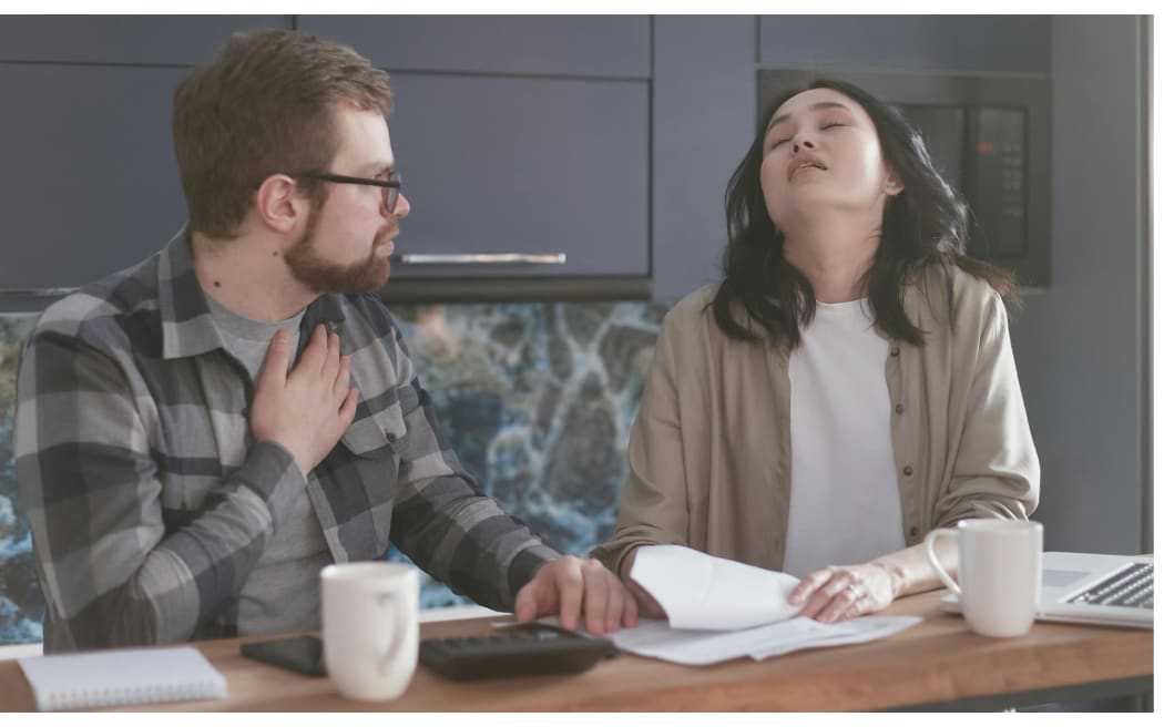 frustrated couple