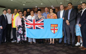 Attendees at the Cronulla Sharks' Fiji Day breakfast.