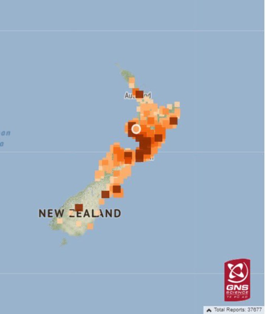 The earthquake could be felt across both main islands.