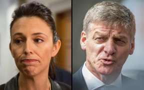 Jacinda Ardern and Bill English