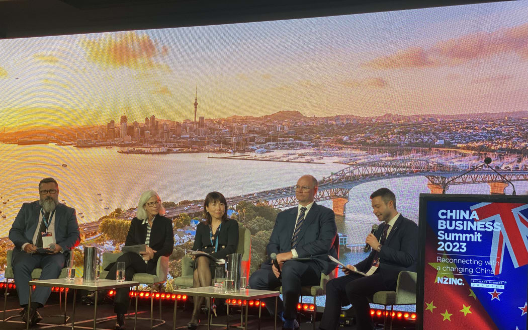 Speakers were sharing their insights on how New Zealand is rebuilding tourism and education links with China at the China Business Summit 2023