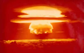 The Bravo hydrogen bomb test at Bikini Atoll on March 1, 1954 was the largest U.S. nuclear weapons test ever conducted. The 15 megaton blast exposed thousands of Marshall Islanders and Americans to radioactive fallout.