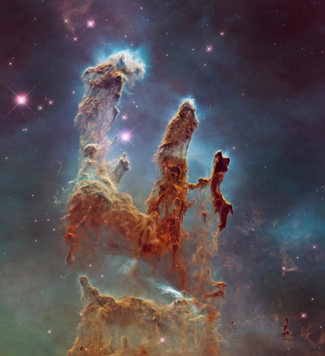 M16: the Pillars of Creation by Diego Pisano - with data from NASA/ESA/SCScI - is one of over 100 photographs on show at the National Maritime Museum in London as part of the Astronomy Photographer of the Year competition.