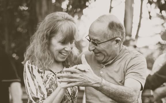 older couple dancing