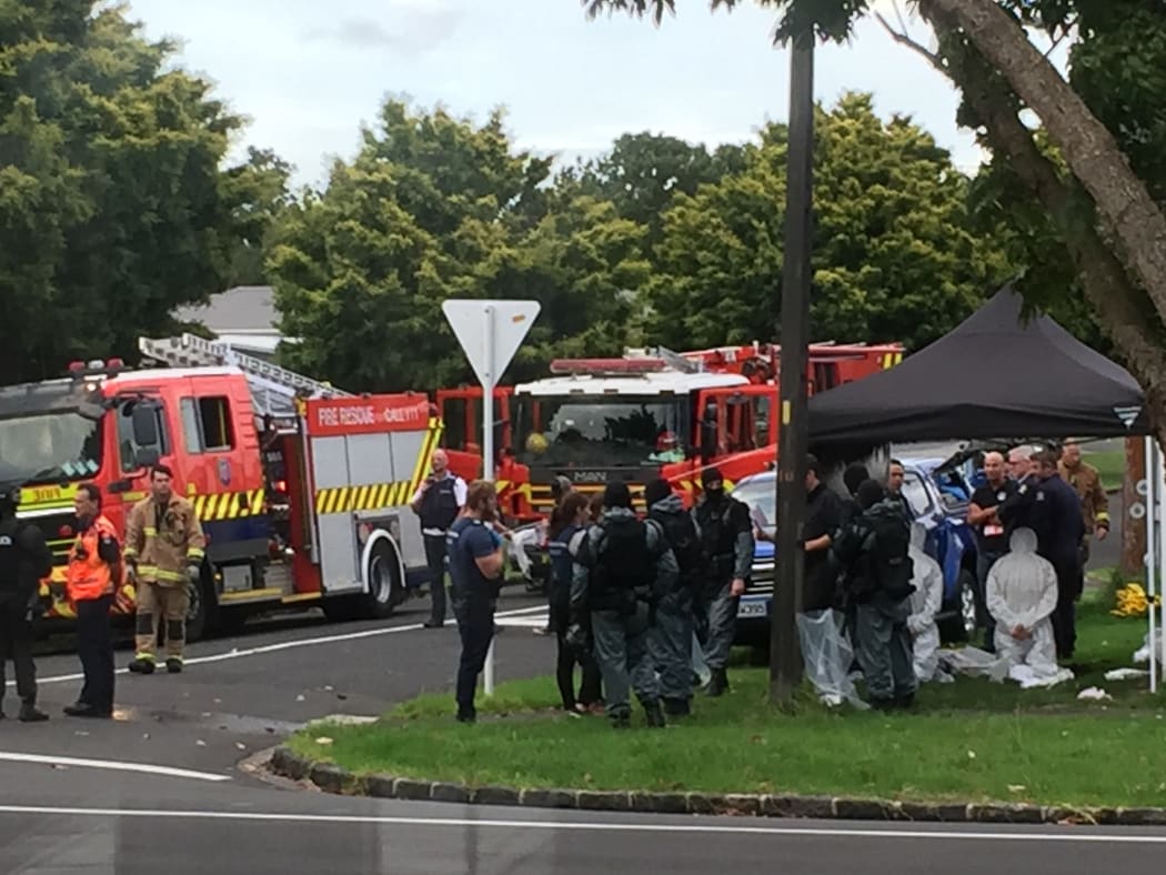 The scene at the Invermay Avenue property.