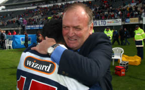 Sir Graham Henry after Auckland lifted the Ranfurly Shield in 2003.
