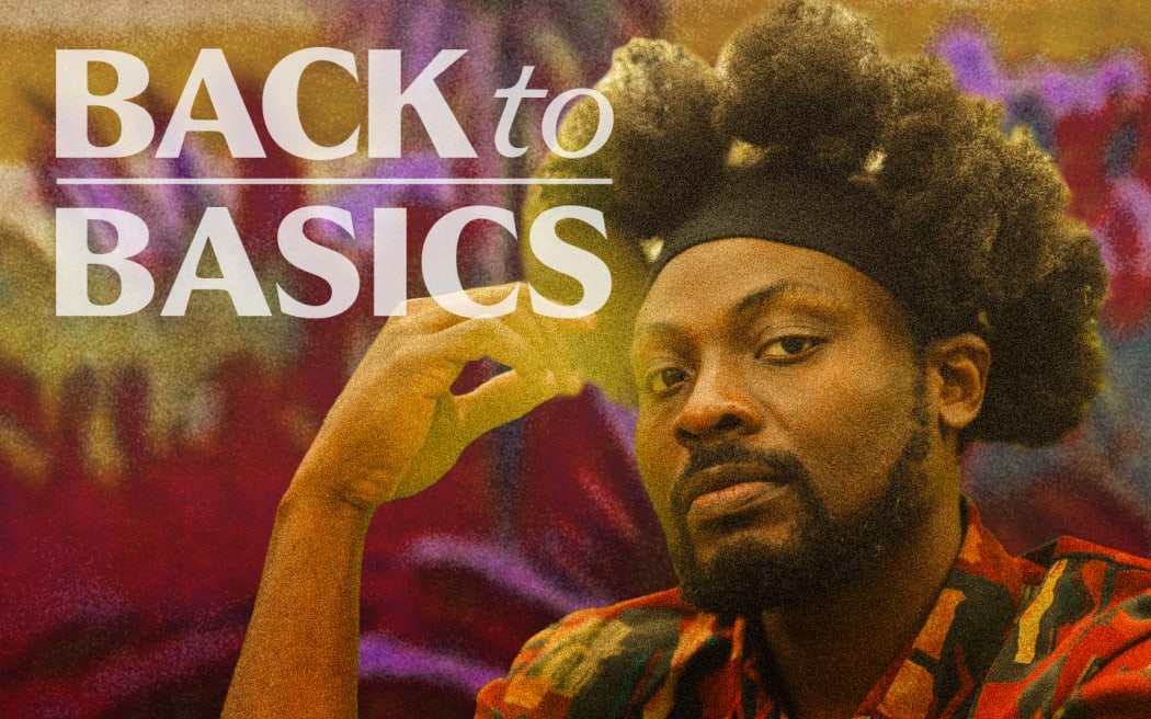 Back to Basics: Ch! Nonso with floral background