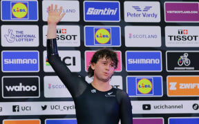 New Zealand para cyclist Devon Briggs at the 2023 Para Track Cycling Champs