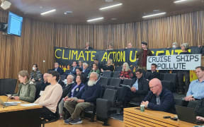 Protesters at Christchurch City Council.