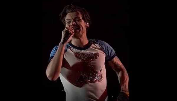 Harry Styles at Mt Smart Stadium.