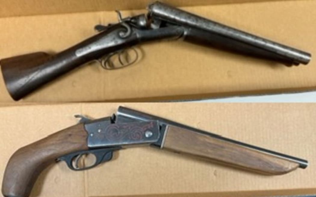 Firearms seized by police in Invercargill.