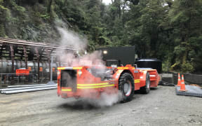 A Pike River mine of a loader which is similar to the one driven by Russell Smith.
