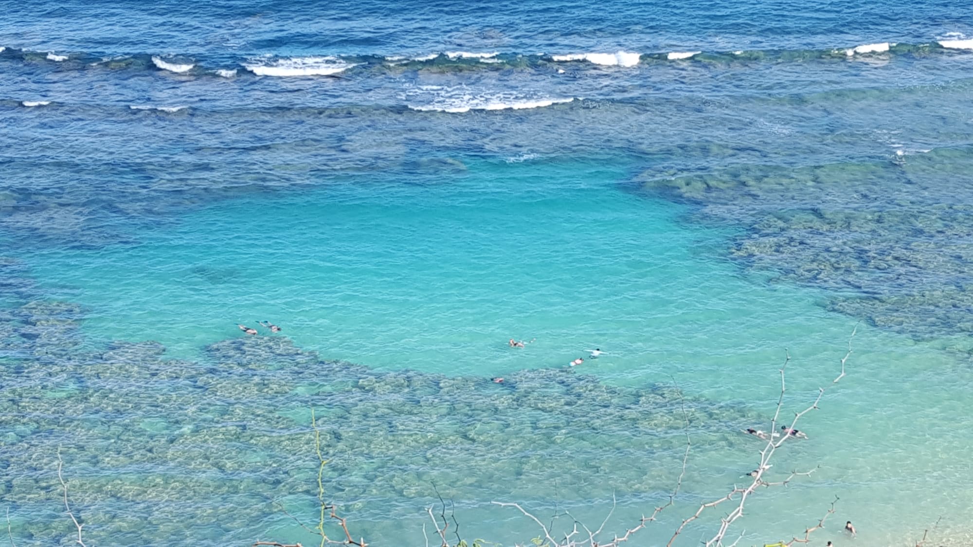 Surf's up: People enjoy the water at Hanauma Bay Nature Preserve, Hawaii