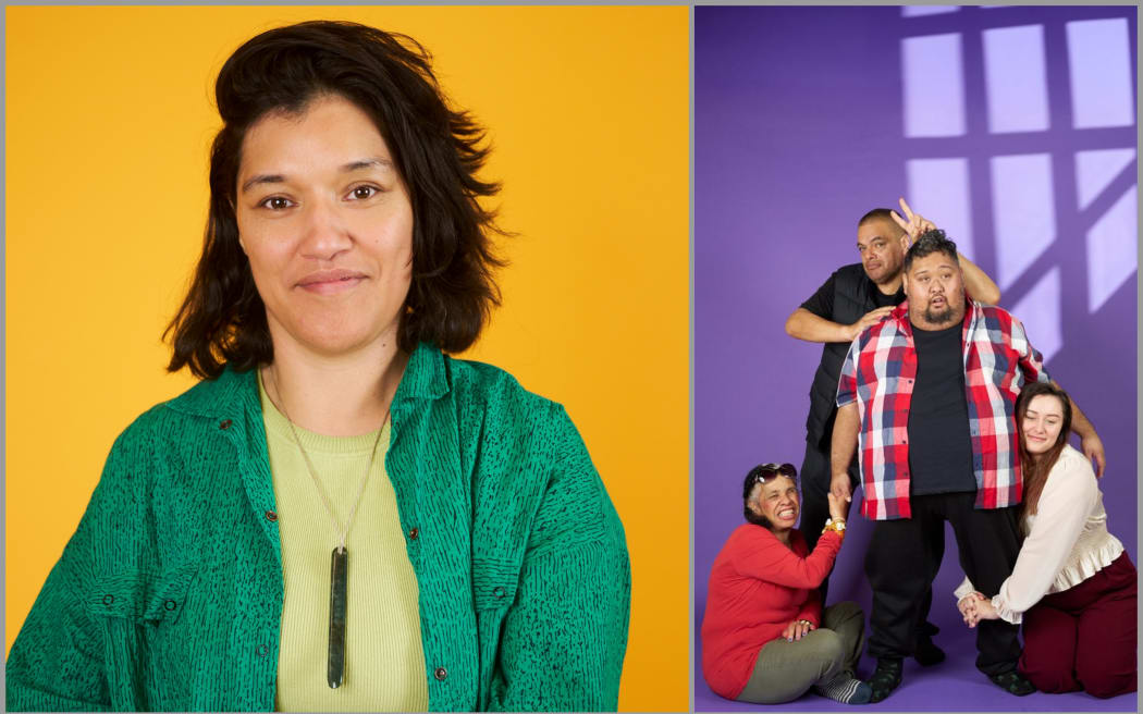 An image of Pelenakeke Brown and the cast of Siblings