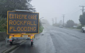 A sign on Highcliff Road towards the Otago Peninsula warning drivers to take extreme care.