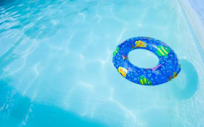 Child's toy in pool