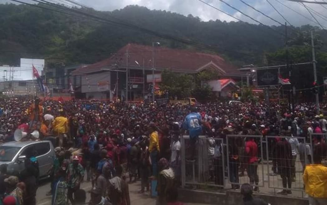 West Papuans demonstrating in Jayapura, 29 August, 2019.