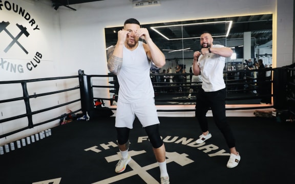 Sonny Bill Williams and Joseph Parker promote Williams' upcoming fight against Paul Gallen.