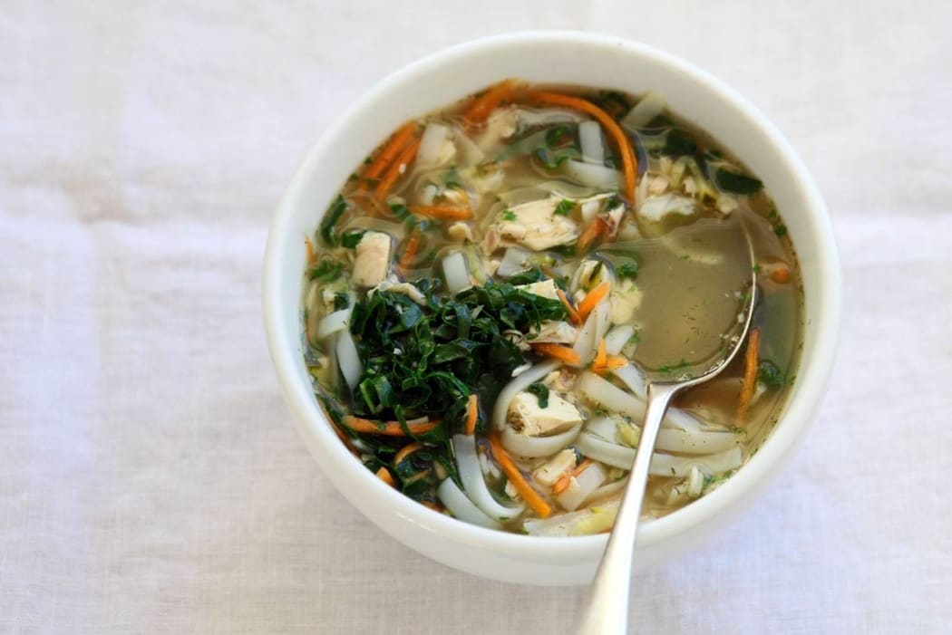 Healing homemade chicken soup