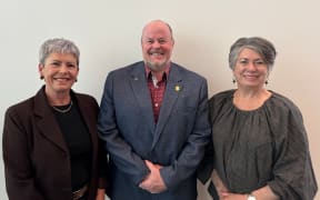 Three Wairarapa mayors share their views about a unitary authority for the region. Bex Johnson (L), Steve Cretney and Fran Wilde.