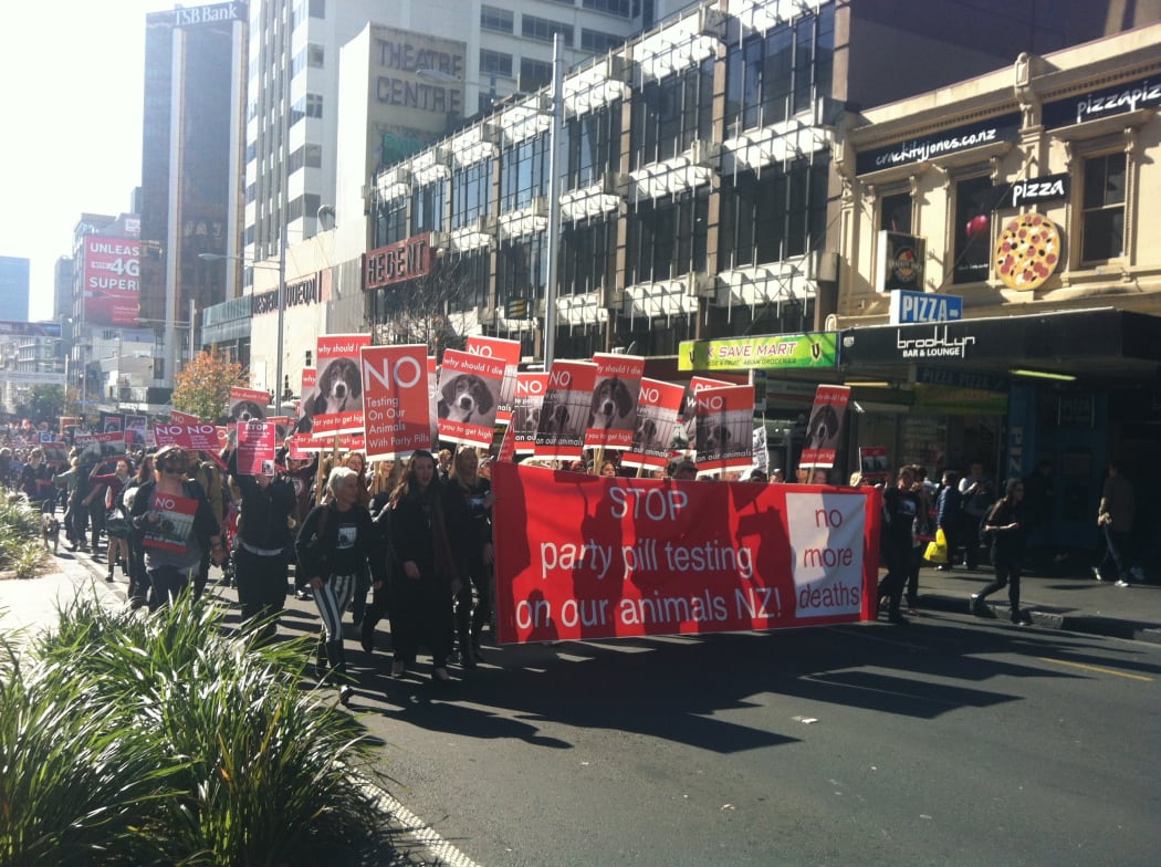 Thousands took part in the protest on Queen Street in Auckland.