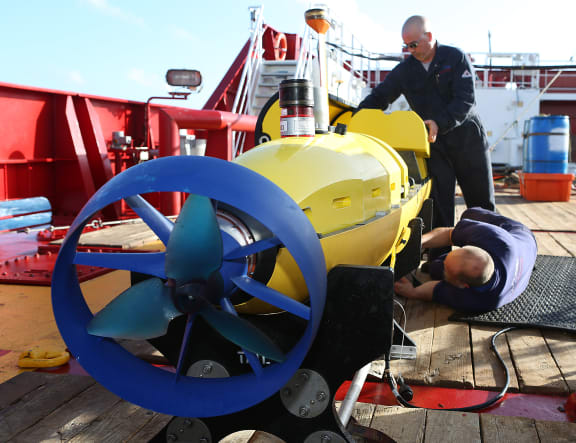 An unmanned submersible, based on an Australian Navy ship, is being used in the search.