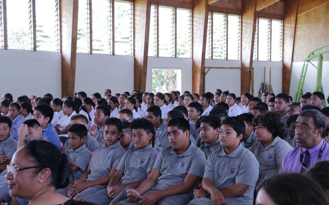 Students at Niue High School.