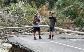 Te Aorere Pēwhairangi who is walking the length of SH25 to raise awareness about cutoff communities