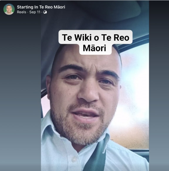 Grant Whitbourne teaches through his 'Starting in te reo Māori' Facebook page.