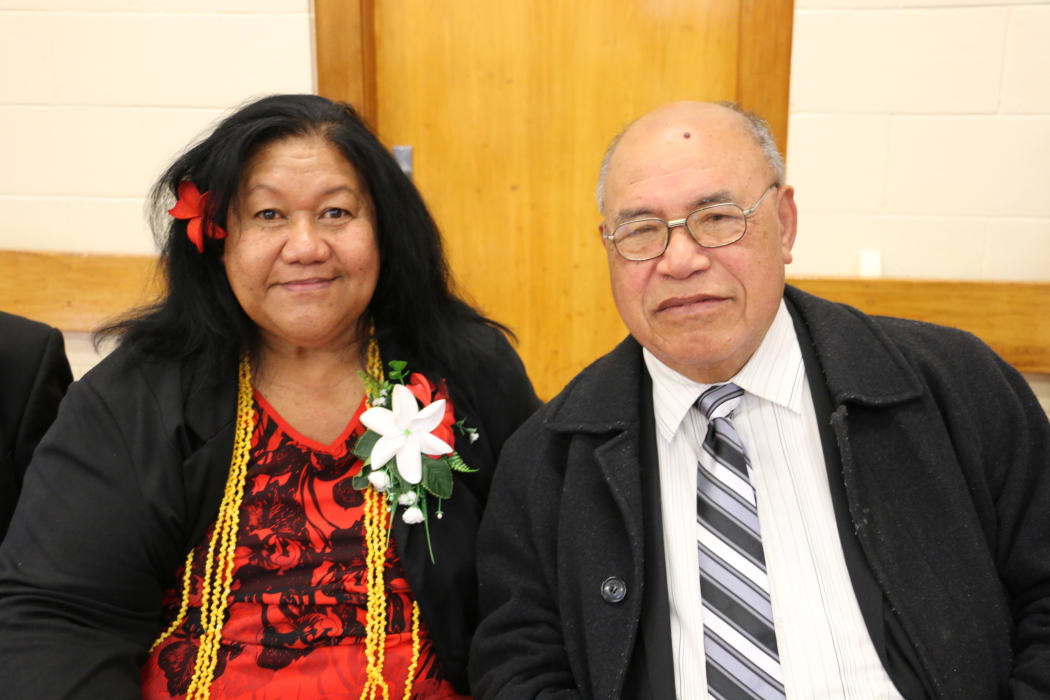 Niuean High Commissioner and Politician Tauveve O'love Jacobsen with Reverend Tom Etuata