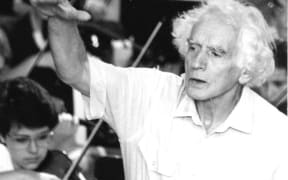 Georg Tintner conducting the National Youth Orchestra of Canada.