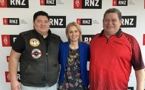 Left to right: Rodney Heimuli, Mihingarangi Forbes and Lolo Heimuli