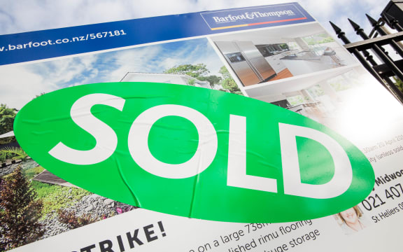 Sold sign outside a house in East Auckland