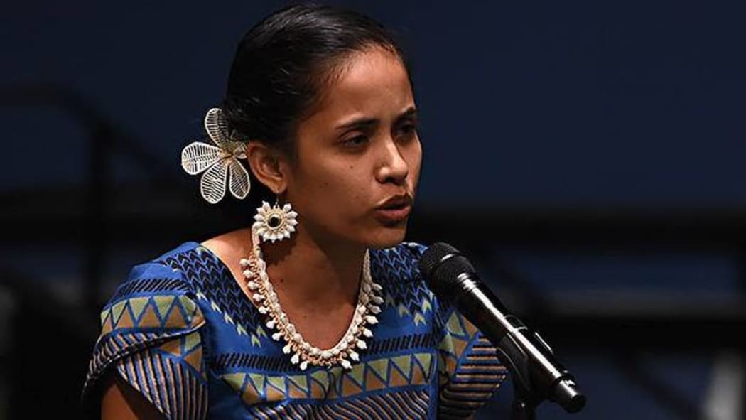 Marshallese poet, Kathy Jetnil-Kijiner