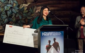 Yamin Tun accepts her Madman Ent Prize