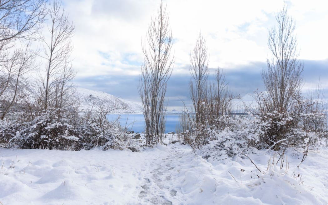Snow in Tekapo on 9 August, 2025.