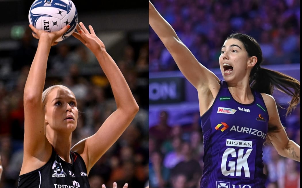 Australian netballers Charlie Bell (left) and Remi Kamo are playing in New Zealand's ANZ Premiership 2025.