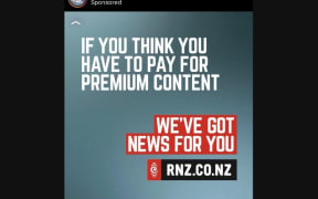 Sponsored RNZ ad circulating on social media