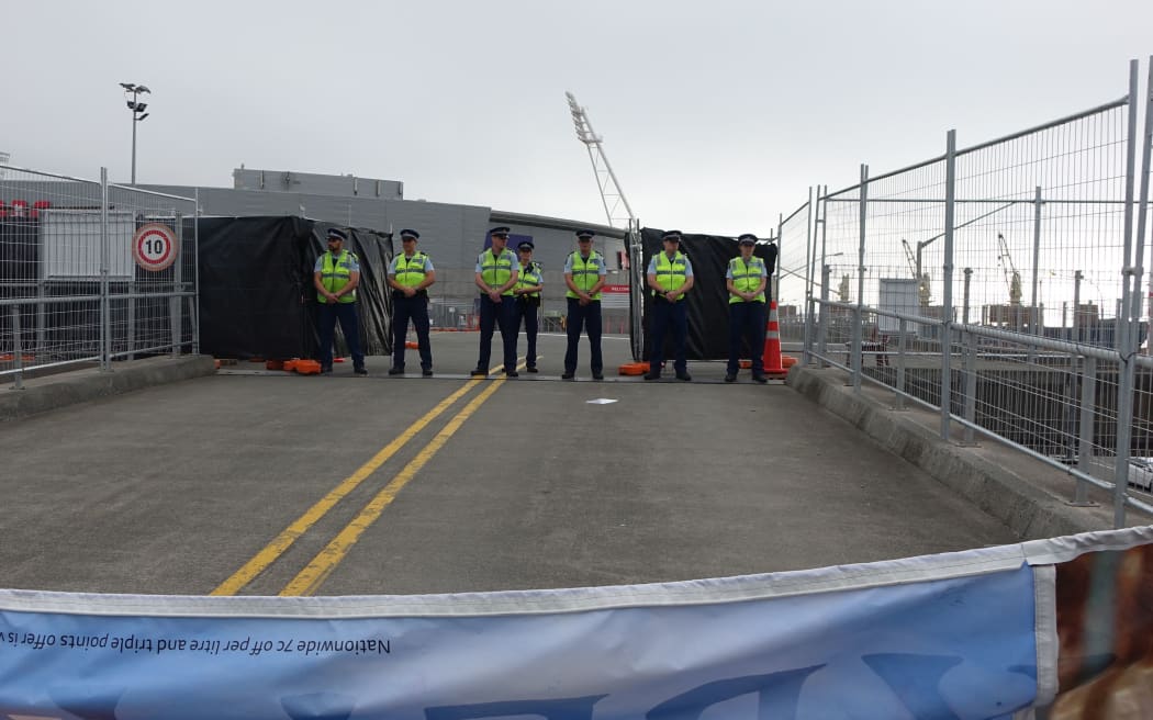 Police prepare for any tension between protesters and delegates.
