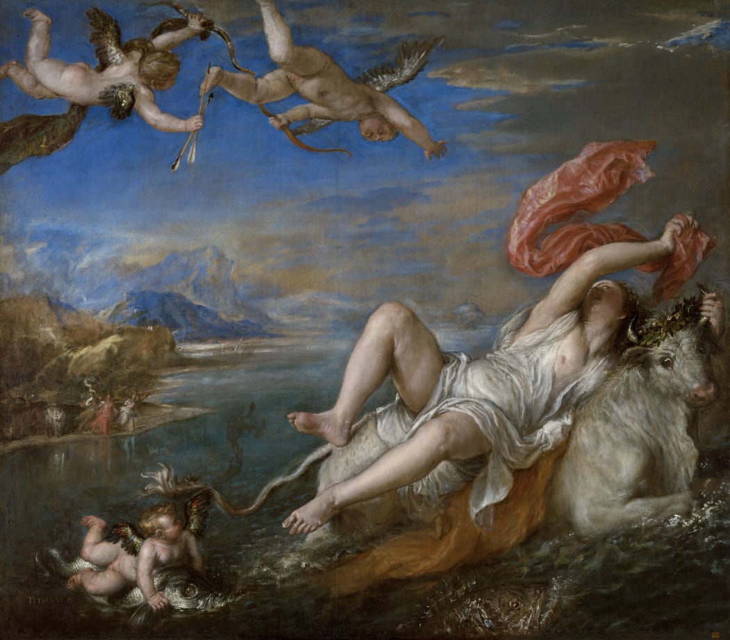 The Rape of Europa by Titian, painted ca. 1560–1562